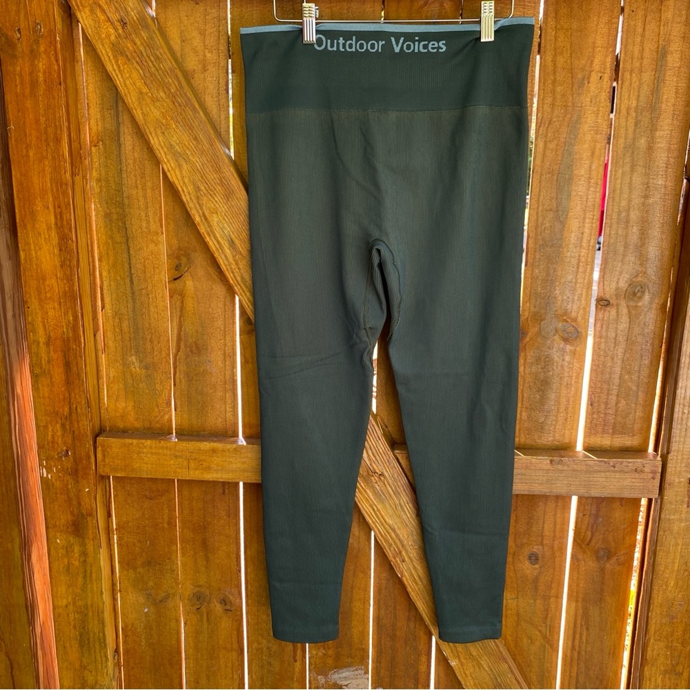 Outdoor Voices Green Leggings Athletic Comfort